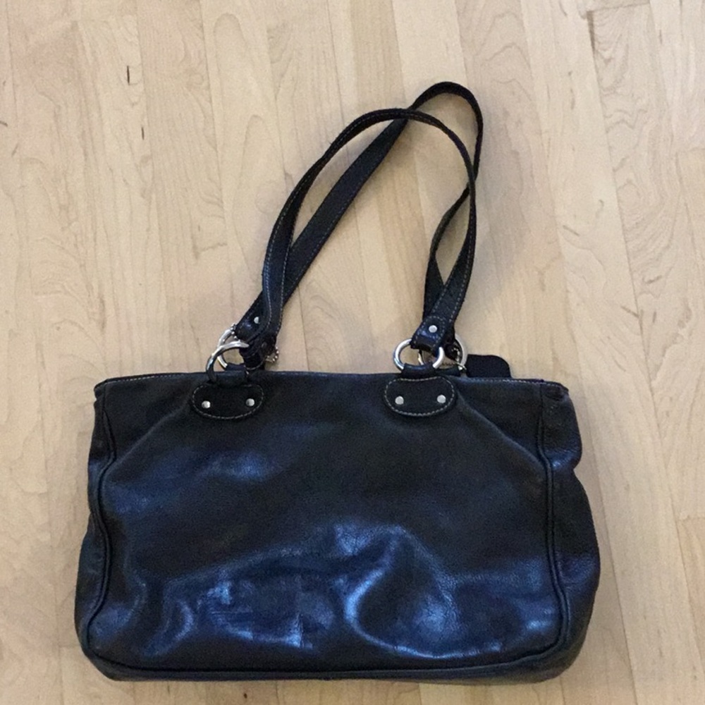 Roots leather handbag